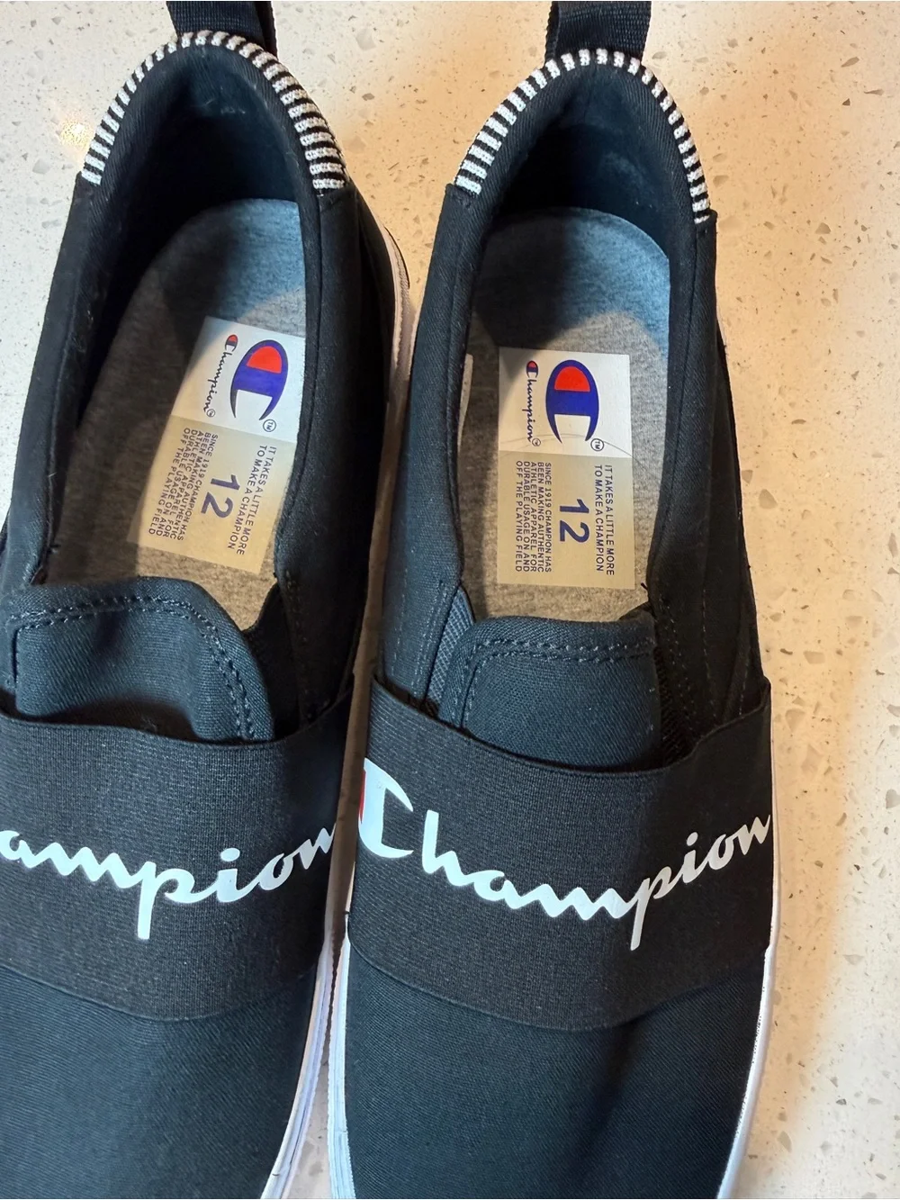 Champion Rally Mens’s Black Slip-On Sneakers